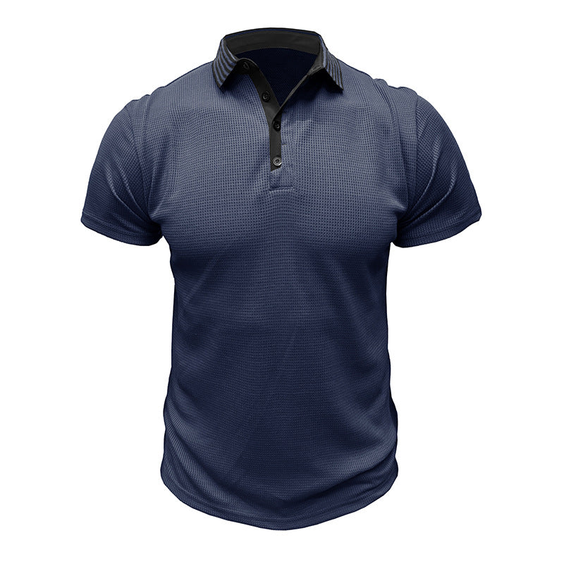 Herren Sportliches Poloshirt mit atmungsaktiven Mesh-Eigenschaften und elegantem Kragen Aliams