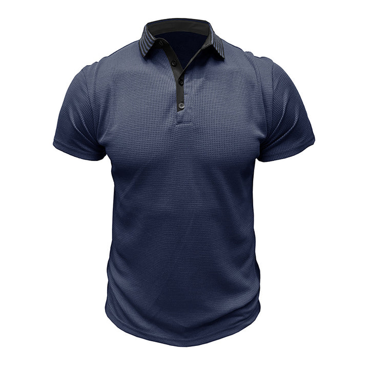 Herren Sportliches Poloshirt mit atmungsaktiven Mesh-Eigenschaften und elegantem Kragen Aliams