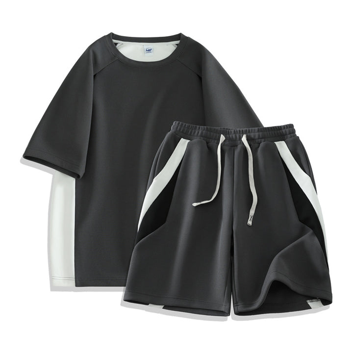 Herren Sportliches Set aus T-Shirt und Shorts mit innovativer Atmungsaktivität Aliams