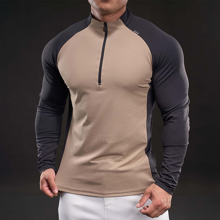 Herren Sportliches Langarmoberteil mit Reißverschluss Aliams