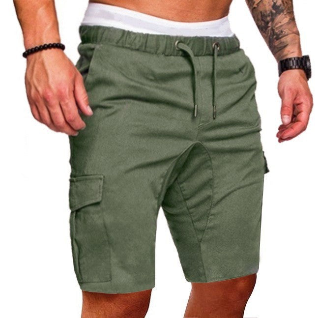 Herren Cargo-Shorts mit verstellbarem Bund und tiefen Taschen Aliams