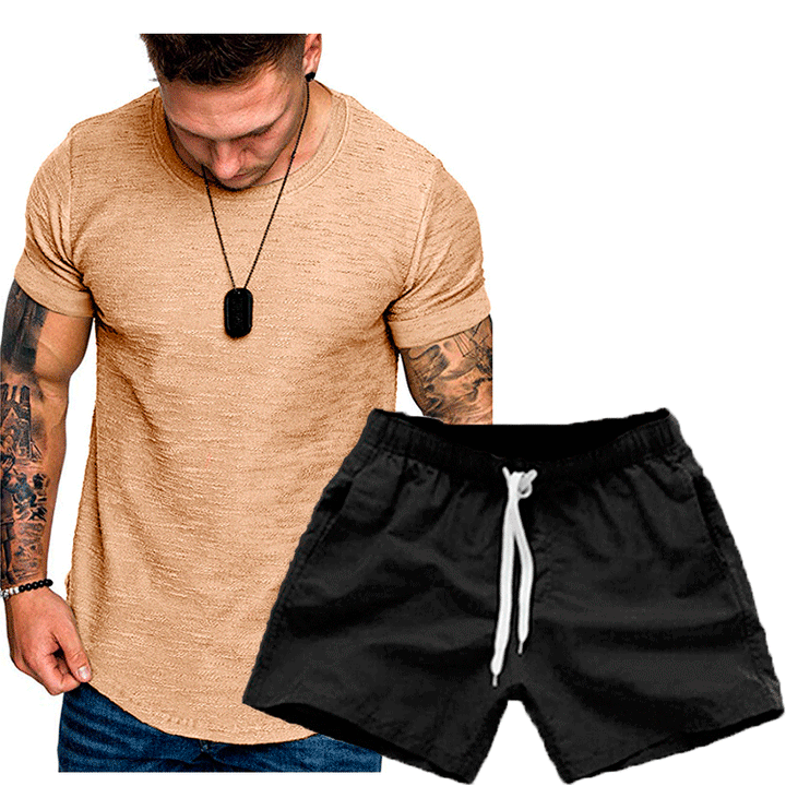 Herren Freizeit-Shirt und Shorts Set Aliams