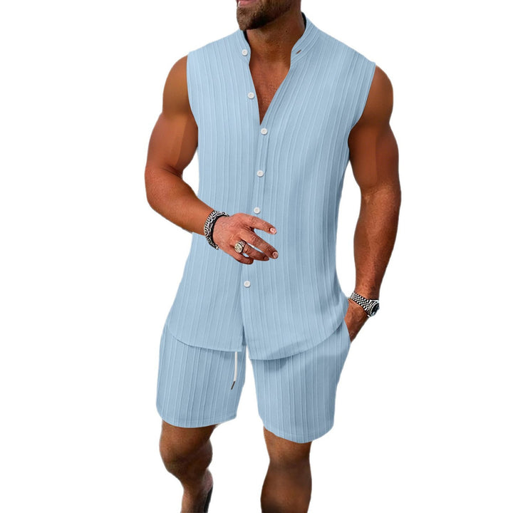 Männer Freizeit Ärmelloses Sommer Lounge Set Aliams