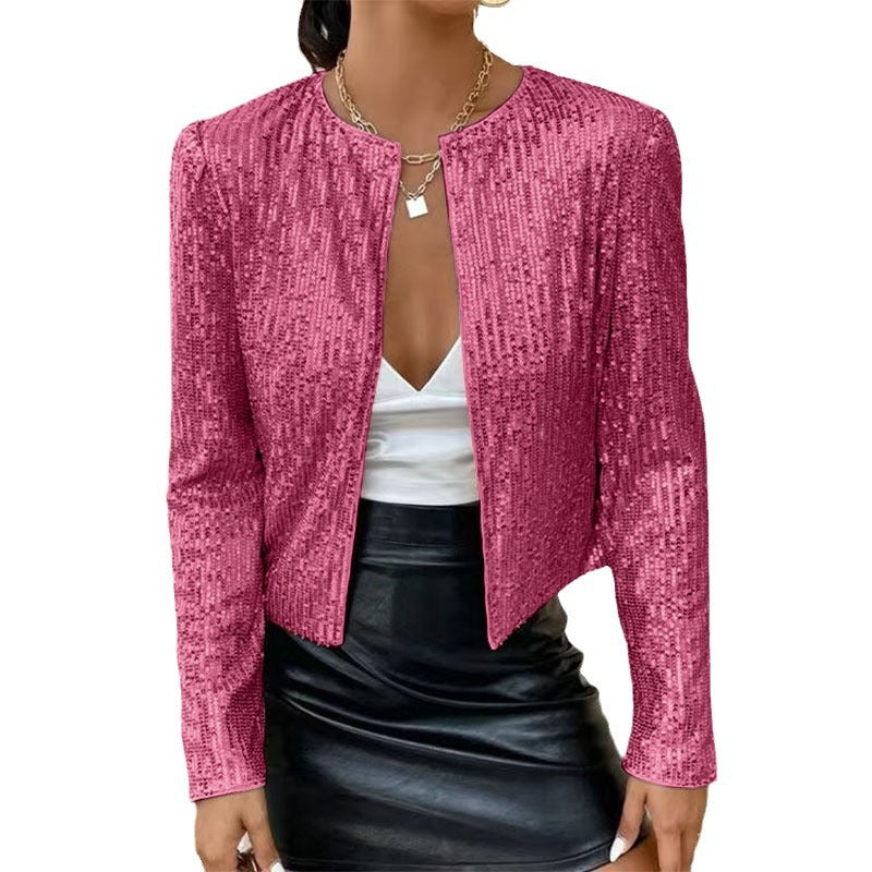 Damen Glitzernde Strickjacke Aliams