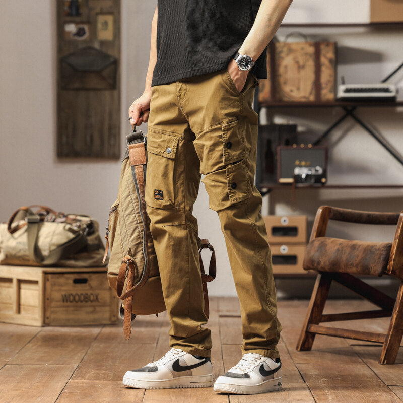 Herren robuste Cargo-Hose mit multifunktionalen Taschen Aliams