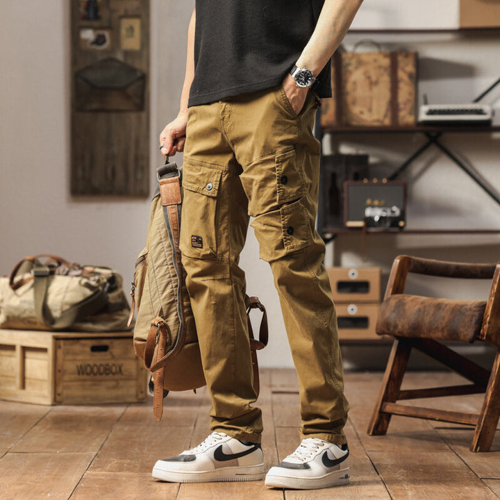 Herren robuste Cargo-Hose mit multifunktionalen Taschen Aliams