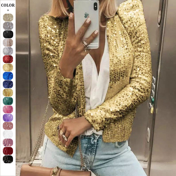 Damen Glitzernde Strickjacke Aliams