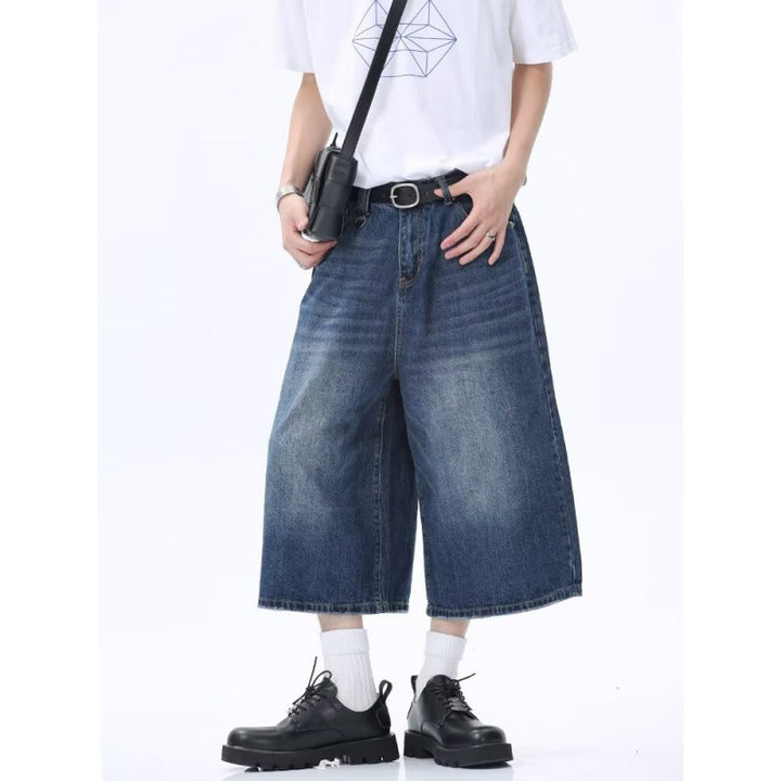 Herren Weite Jeansshorts im lässigen Stil mit hochwertiger Denim-Qualität Aliams