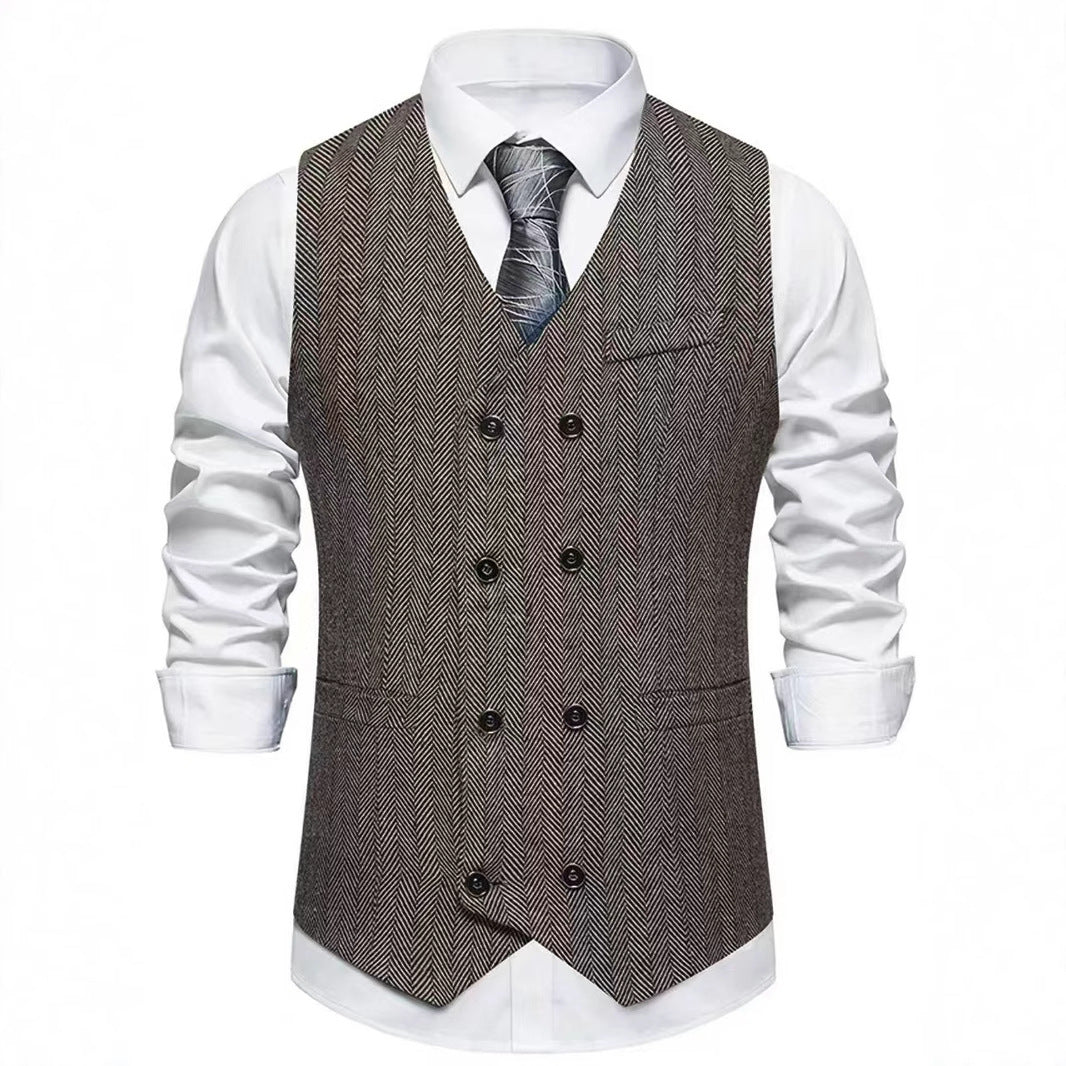 Herren stilvolle Weste im Hahnentrittmuster Aliams
