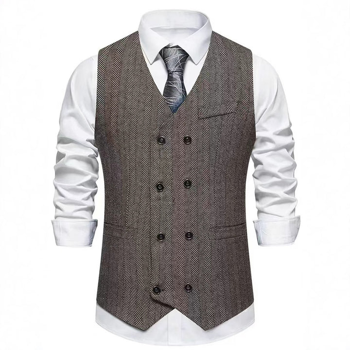 Herren stilvolle Weste im Hahnentrittmuster Aliams