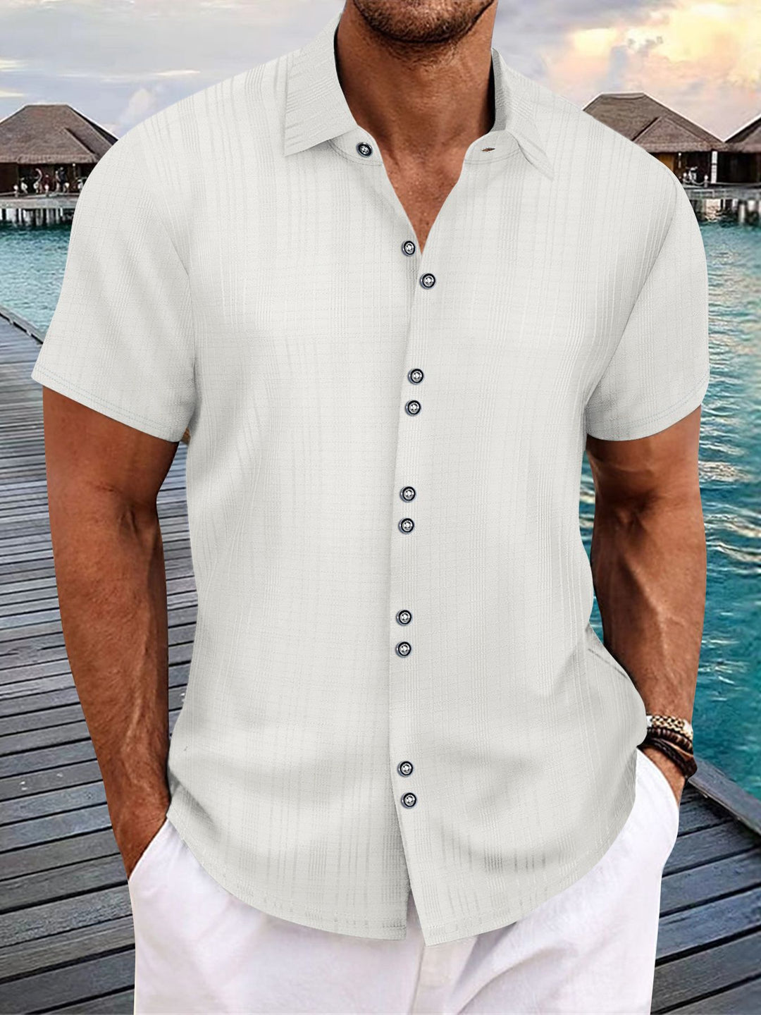 Herren Kurzarmhemd Aliams