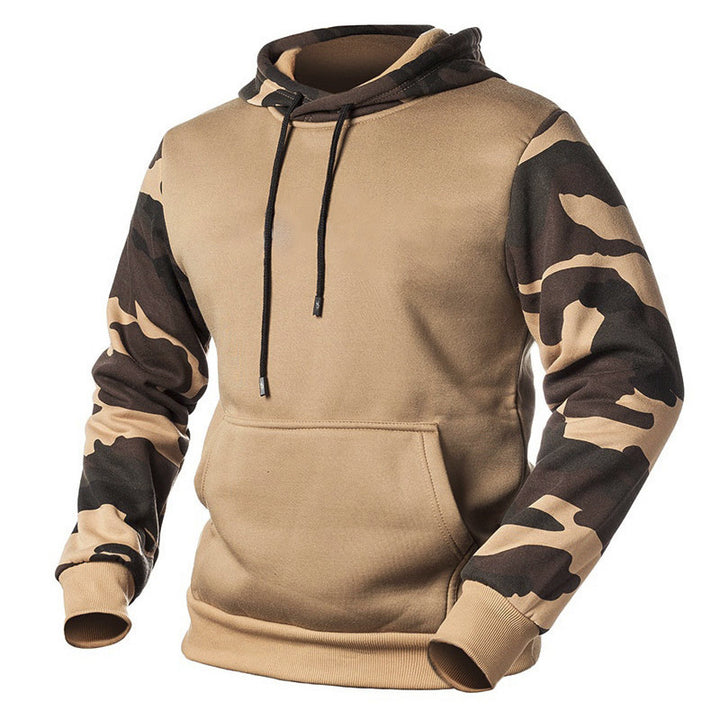 Herren Kapuzenpullover mit modernem Camouflage-Design und praktischen Taschen Aliams