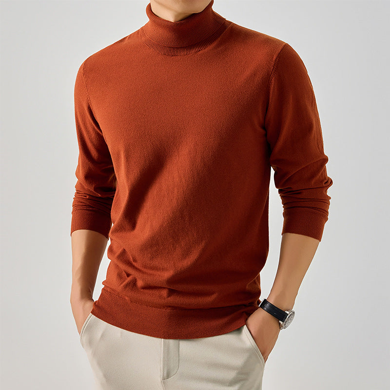 Herren Eleganter Rollkragenpullover aus feiner Wolle Aliams