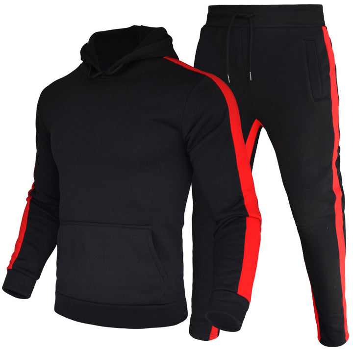 Herren sportliches Kapuzen-Sweatshirt und Jogginghose Set Aliams
