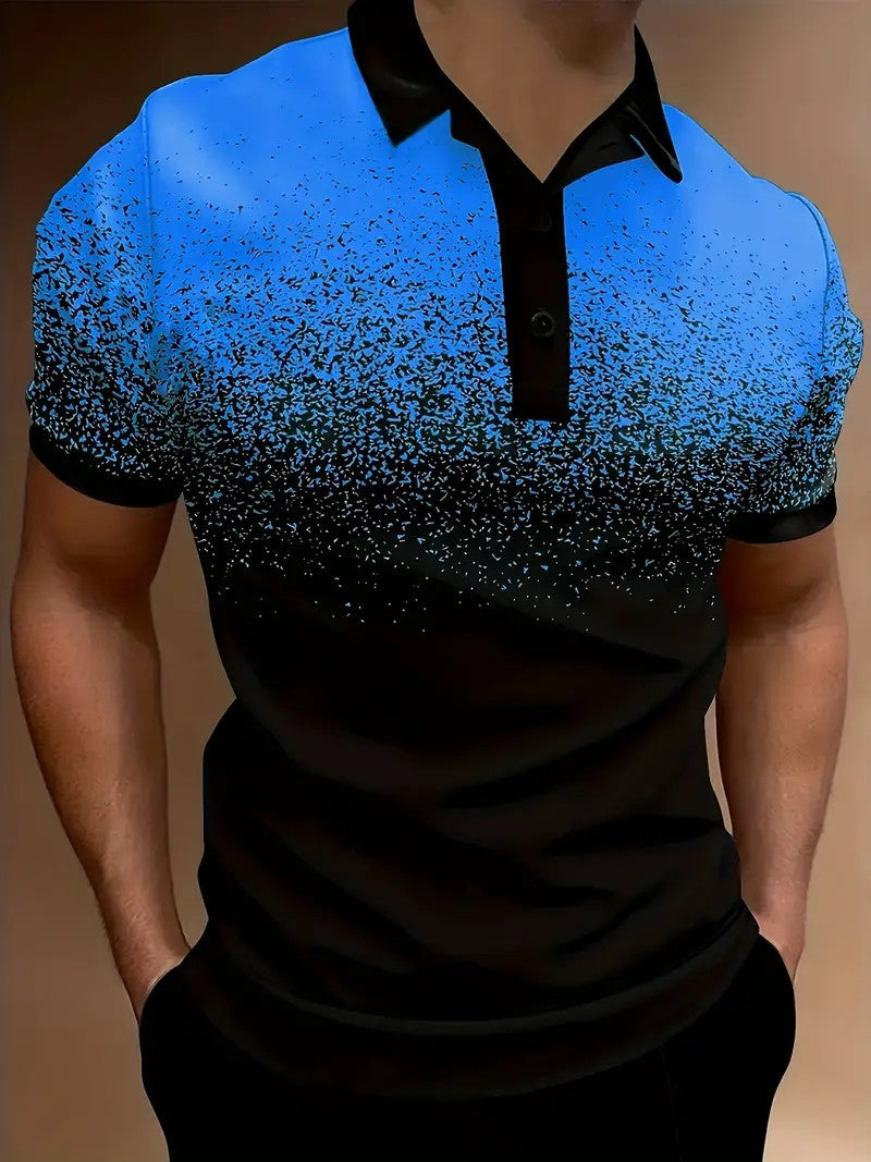 Herren-Gradient-Druck-Performance-Polohemd Aliams