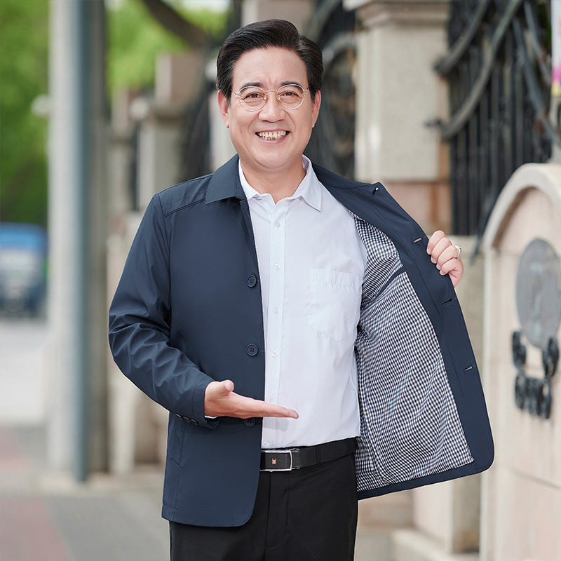 Herren Freizeitjacke mit innovativem Schnitt und praktischen Knopfdetails Aliams