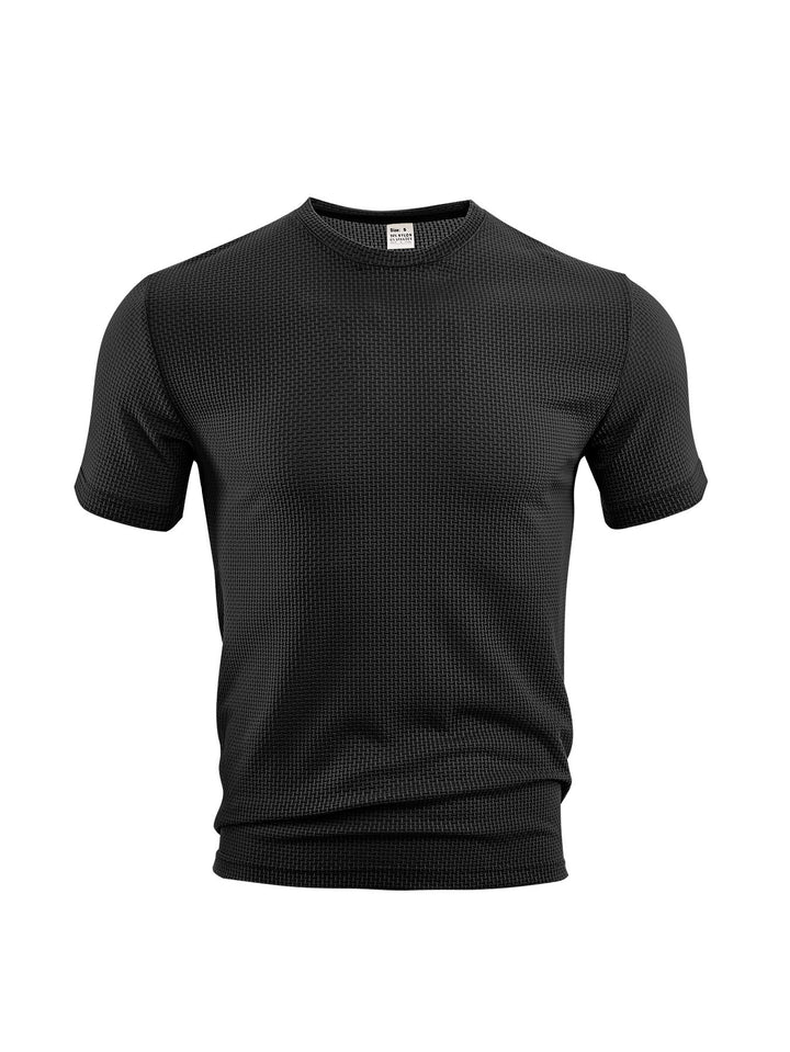 Herren funktionales Kurzarmshirt mit strukturiertem Material Aliams