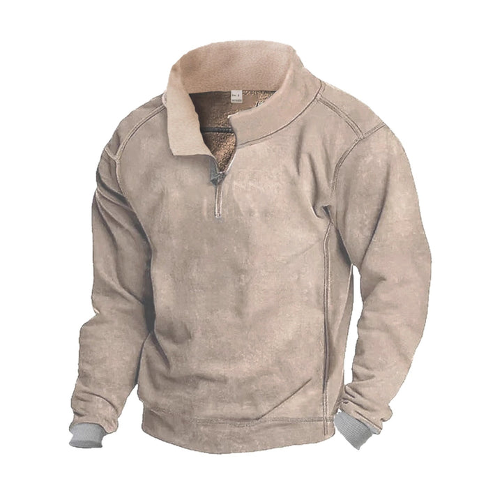 Herren Fleece Sweatshirt mit Stehkragen Aliams