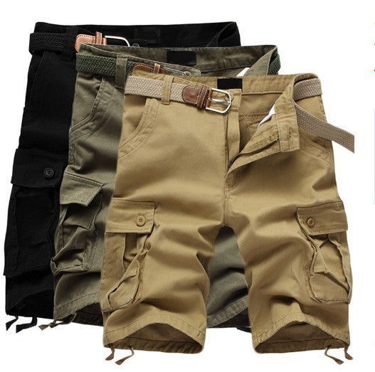 Herren Cargo-Shorts mit vielseitigen Taschen und verstellbarem Bund Aliams