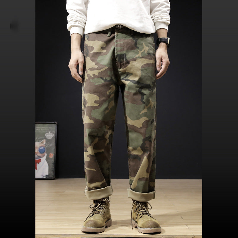 Herren Cargohose mit modernen Camouflage-Details und bequemen Schnitt Aliams