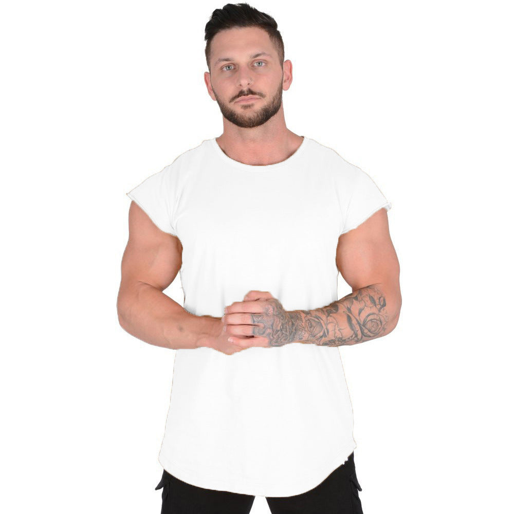 Herren Stylisches Oversized T-Shirt mit abgerundetem Saum und kurzen Ärmeln Aliams