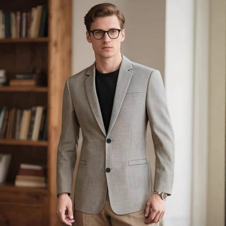 Herren eleganter struktureller Blazer mit modernen Akzenten Aliams