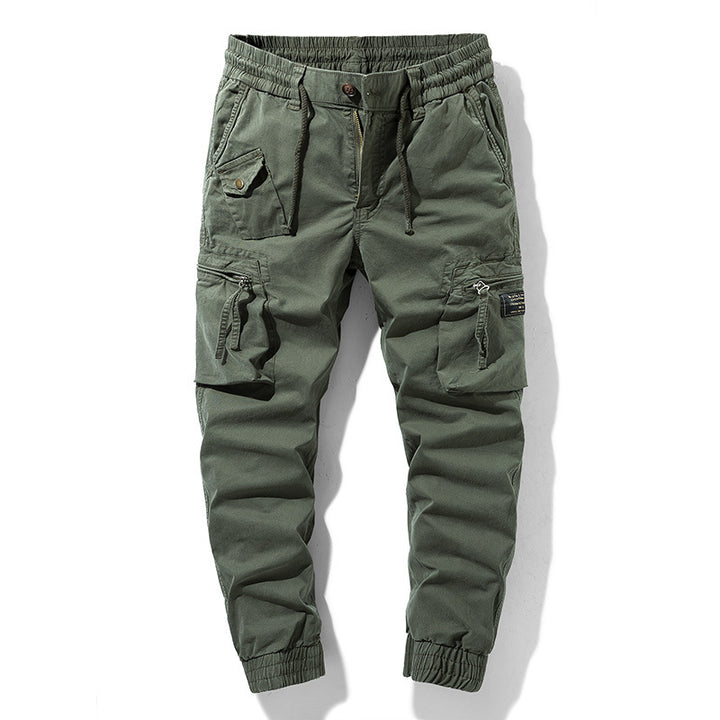 Herren Cargohose mit elastischem Bund und multifunktionalen Taschen Aliams