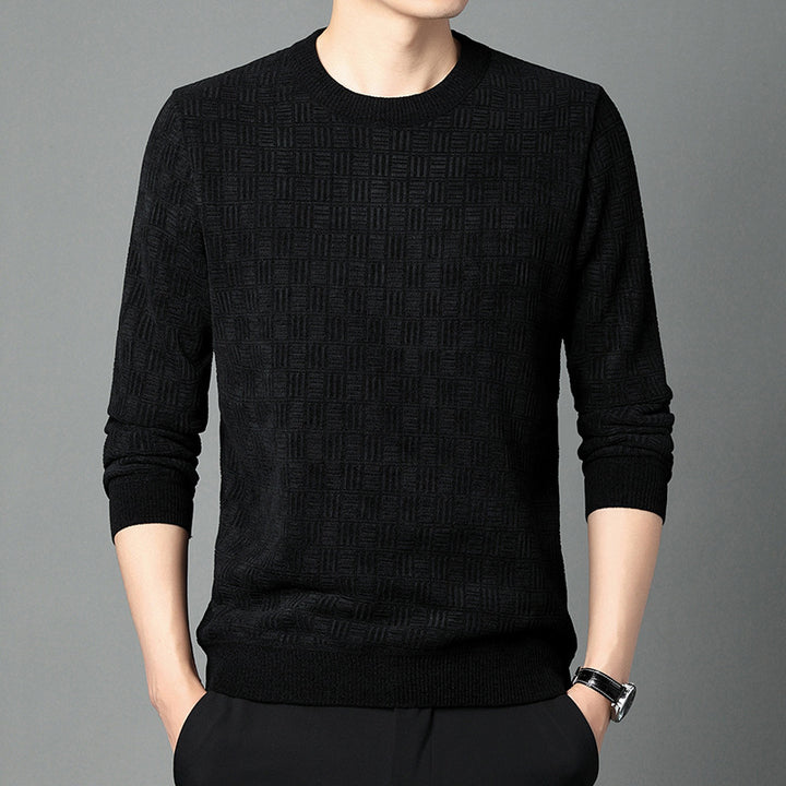 Herren komfortabler Strickpullover mit einzigartiger Struktur Aliams