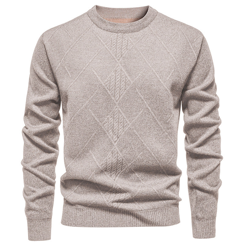 Herren Strickpullover mit modernem Rautenmuster Aliams