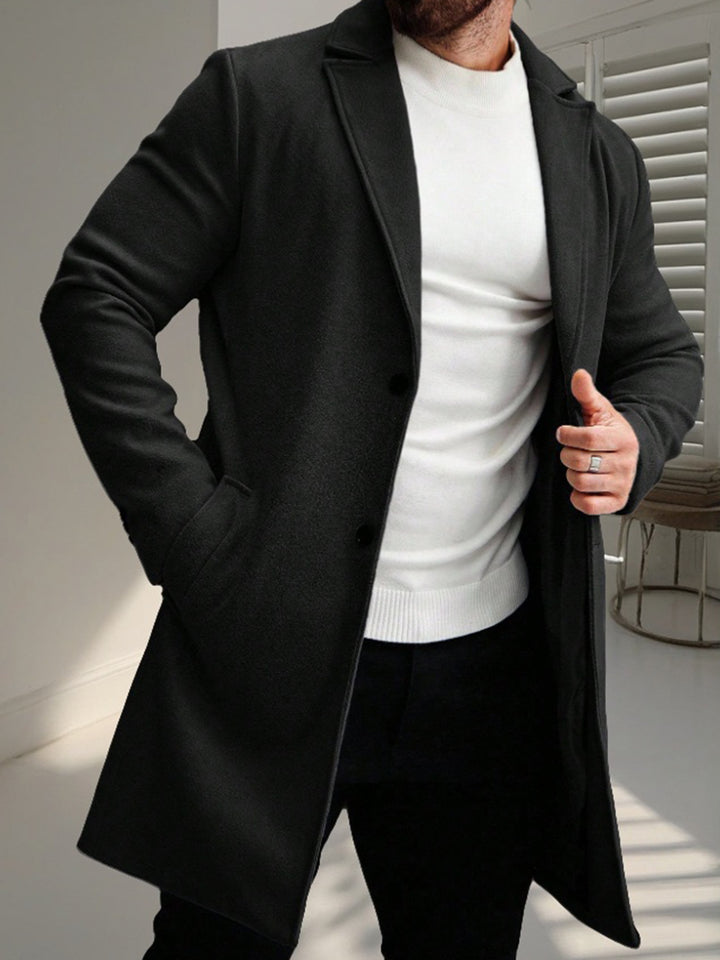 Herren eleganter Wollmantel mit schmaler Silhouette Aliams