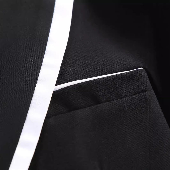 Herren eleganter Anzug mit kontrastierendem Revers Aliams