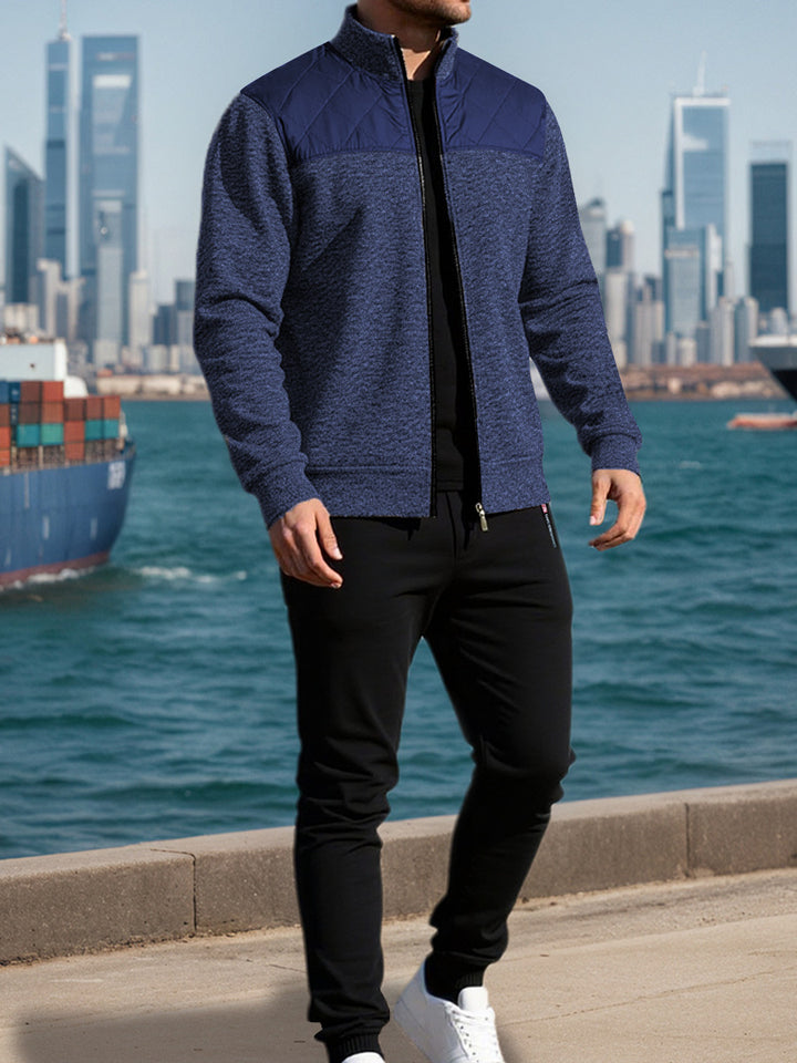 Herren Sportliche Jacke mit Querrippen-Muster und leicht gepolstertem Schulterbereich Aliams