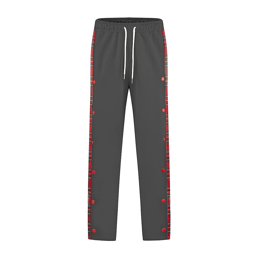 Herren Sportliche Jogginghose mit Druckknopf-Design und elastischem Bund Aliams