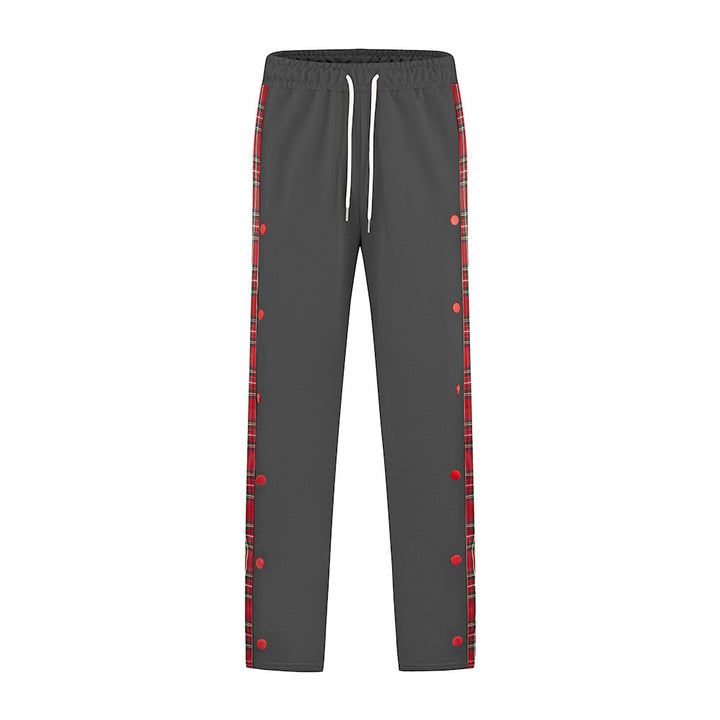Herren Sportliche Jogginghose mit Druckknopf-Design und elastischem Bund Aliams