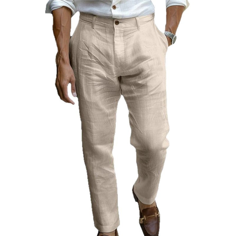 Herren elegante Chino-Hose mit schmalem Schnitt Aliams