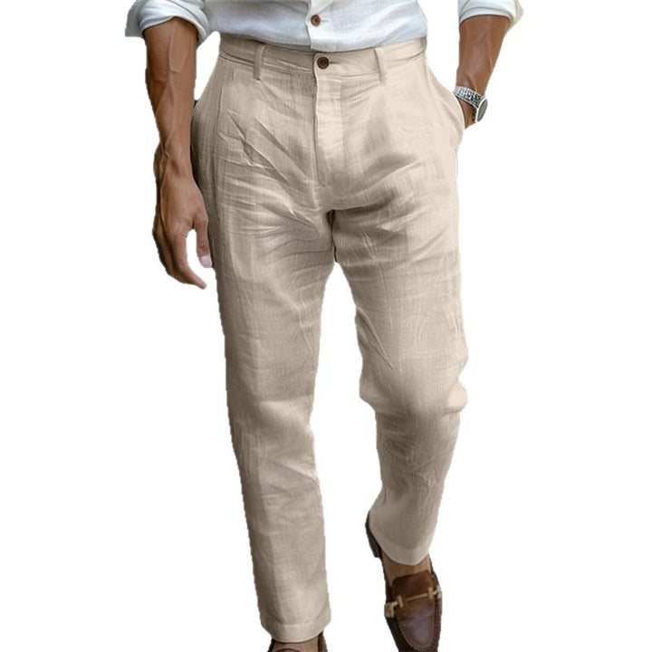 Herren elegante Chino-Hose mit schmalem Schnitt Aliams