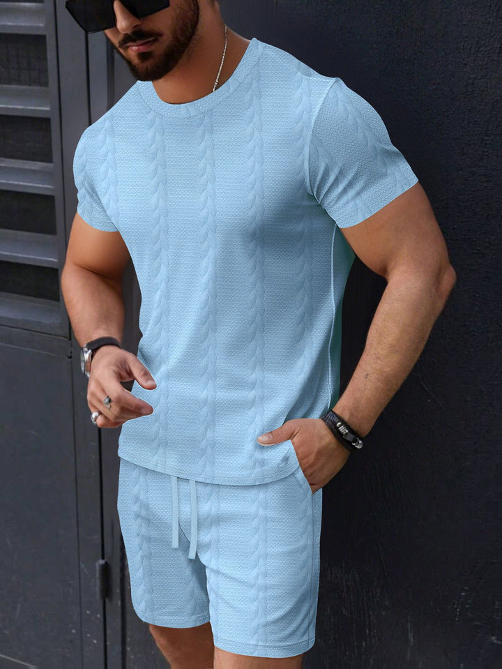 Herren Sportliches Kurzarmset mit strukturierter Oberfläche Aliams