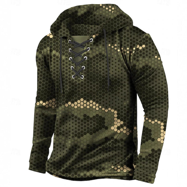 Herren Hooded Sweatshirt mit innovativem Wabenmuster Aliams