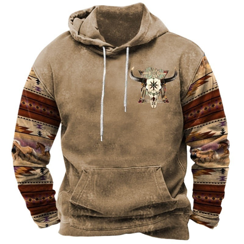 Herren Kapuzenpullover mit Western- und Cowboy-Design Aliams