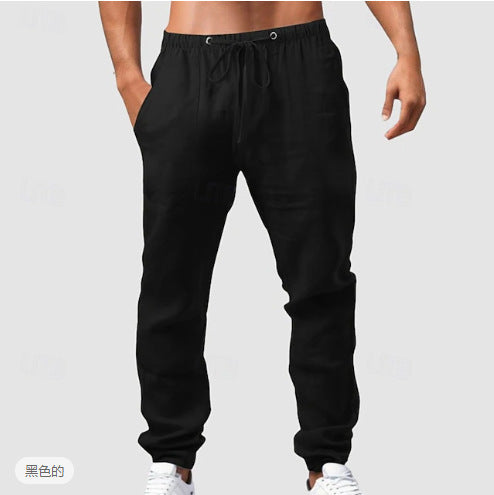 Herren Baumwoll-Jogginghose mit elastischem Bund und praktischen Taschen Aliams