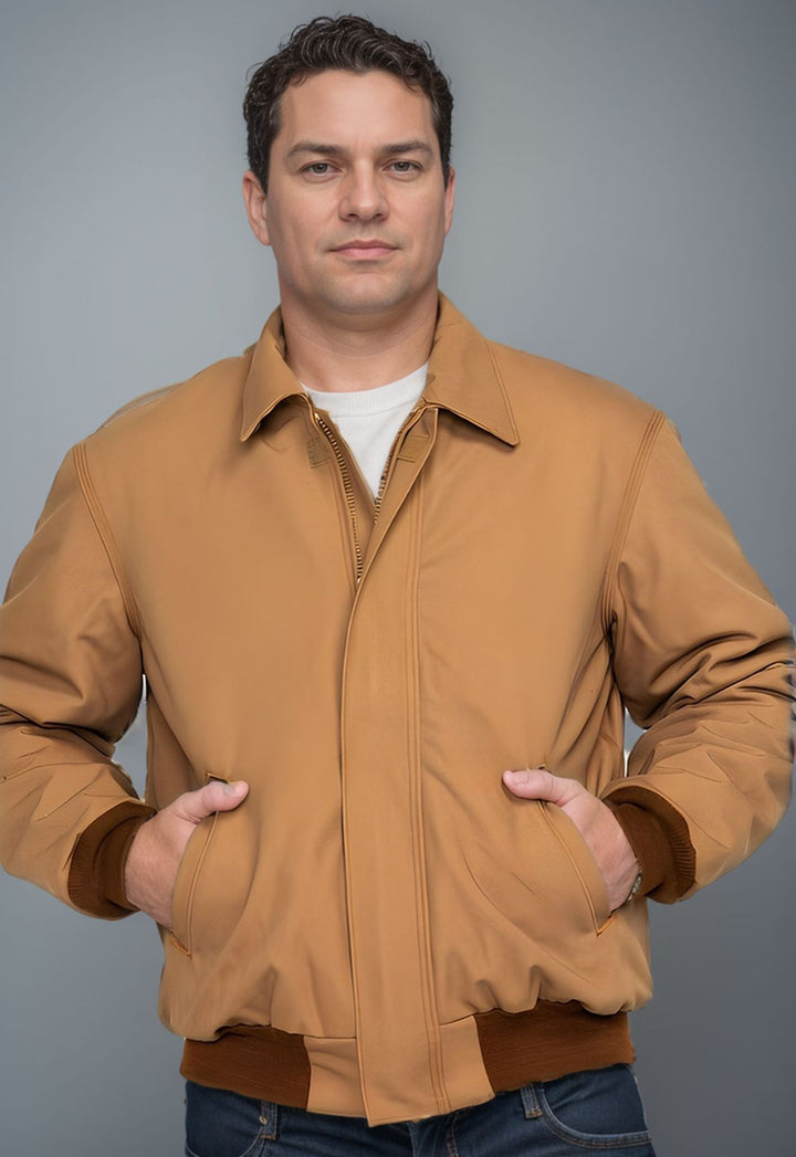 Herren stilvolle Bomberjacke mit praktischen Taschen und elastischem Bund Aliams