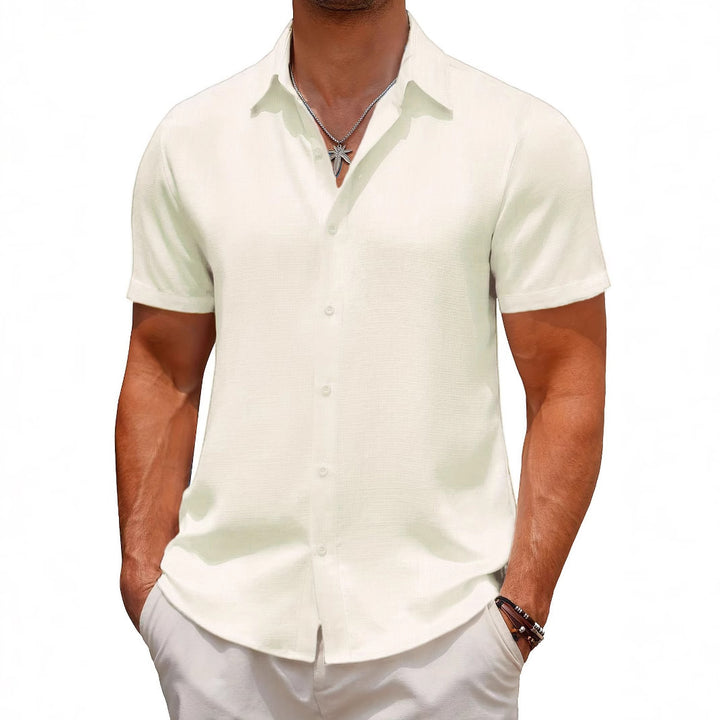 Herren Elegantes Kurzarmhemd mit Modernem Schnitt Aliams