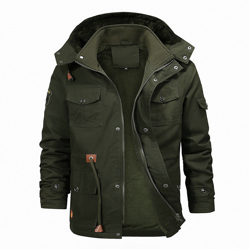 Herren robuste Utility-Jacke mit warmem Innenfutter Aliams