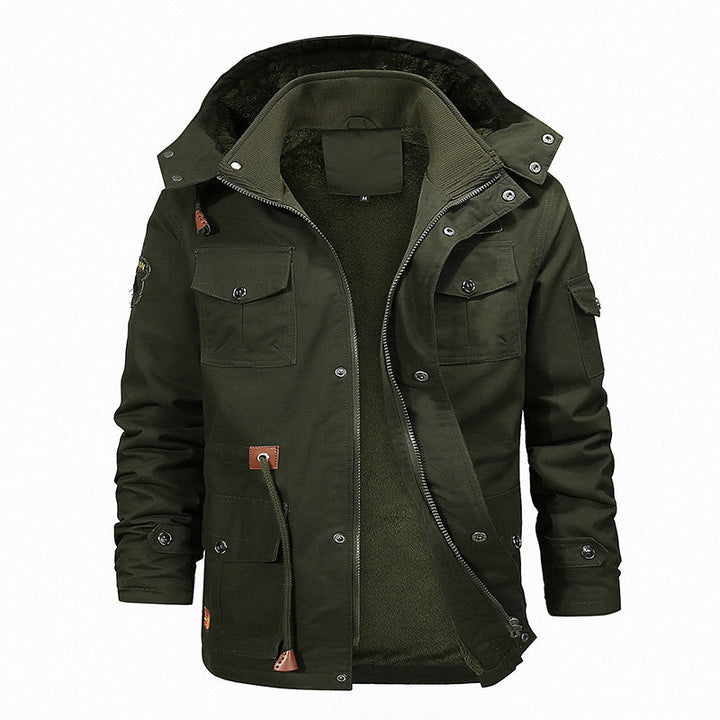 Herren robuste Utility-Jacke mit warmem Innenfutter Aliams