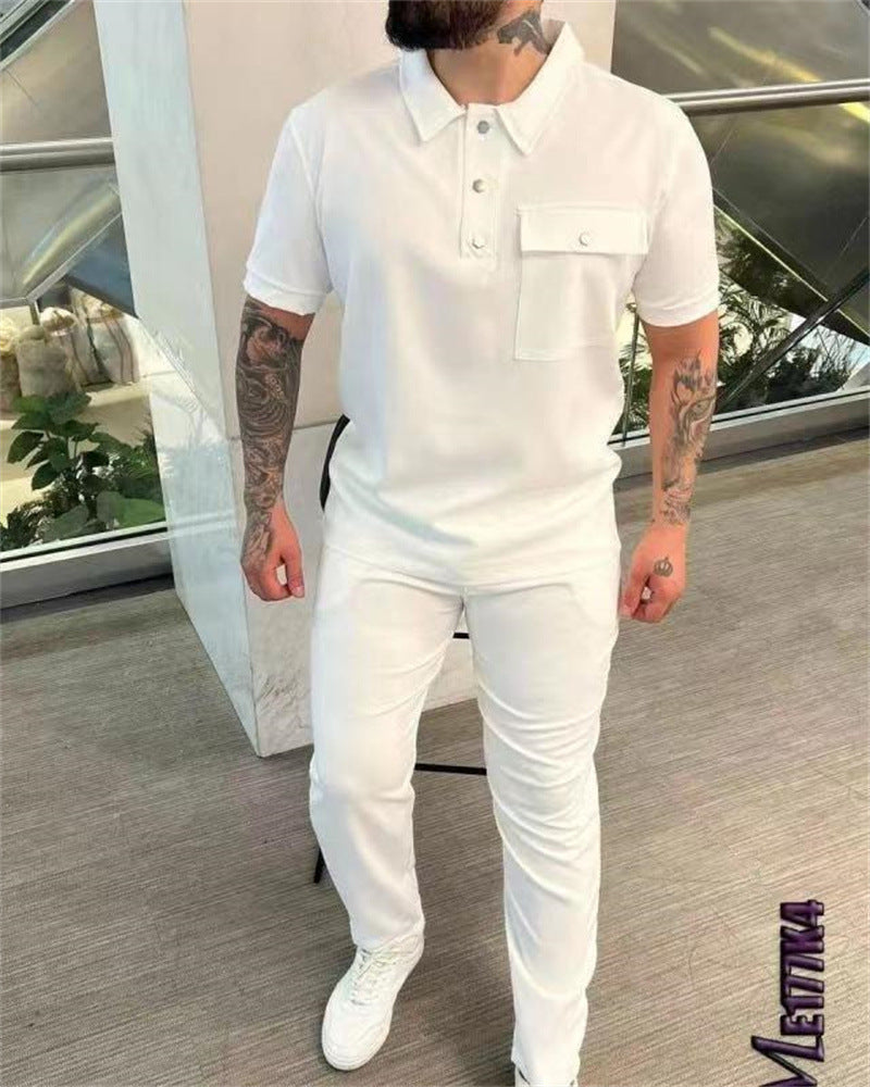 Stylisches Polo- und Hosen-Set für Herren Aliams