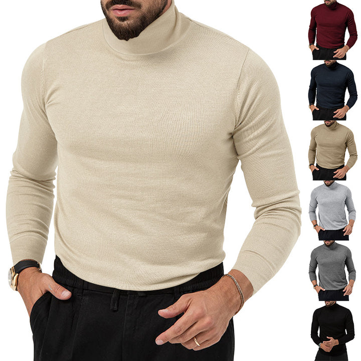 Herren Rollkragenpullover aus weichem Baumwollmix mit strukturierter Oberfläche Aliams