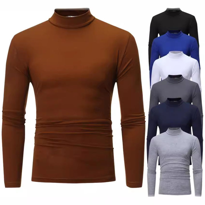 Herren elegantes Rollkragen-T-Shirt aus weichem Jersey Aliams