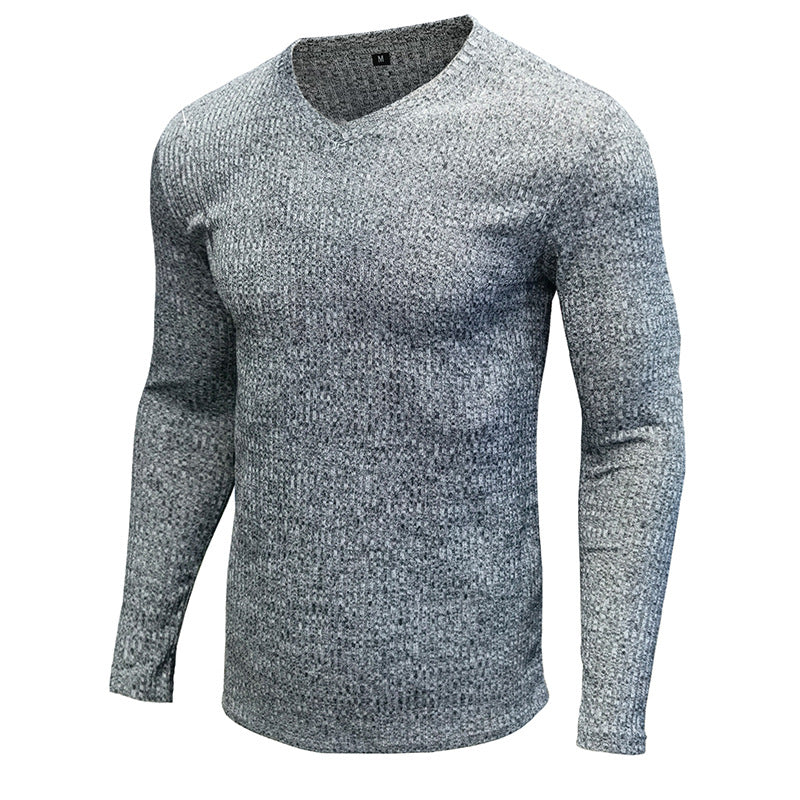 Herren Strukturierter V-Ausschnitt Pullover Aliams