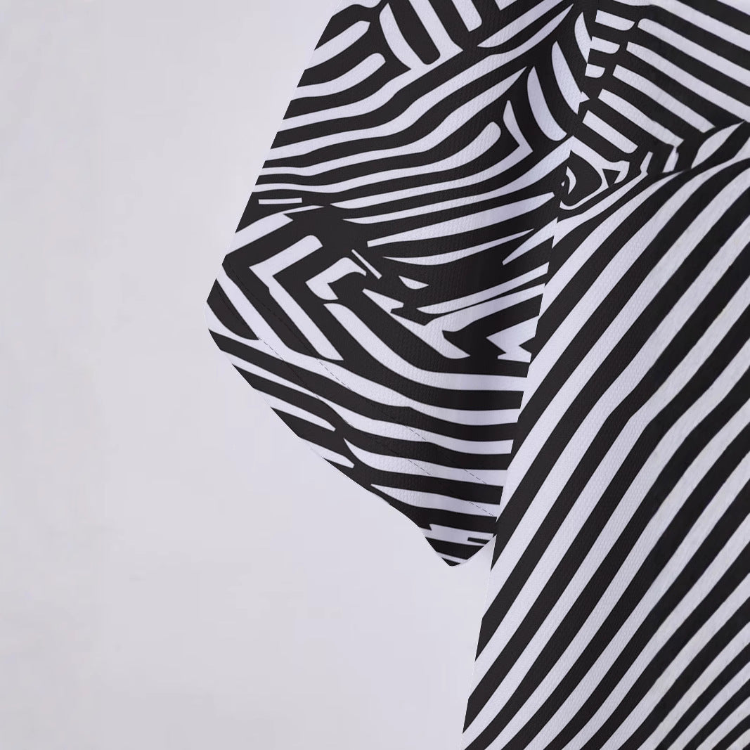 Herren Kurzarm Poloshirt mit modernem Streifendesign Aliams