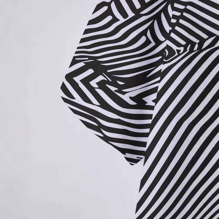 Herren Kurzarm Poloshirt mit modernem Streifendesign Aliams